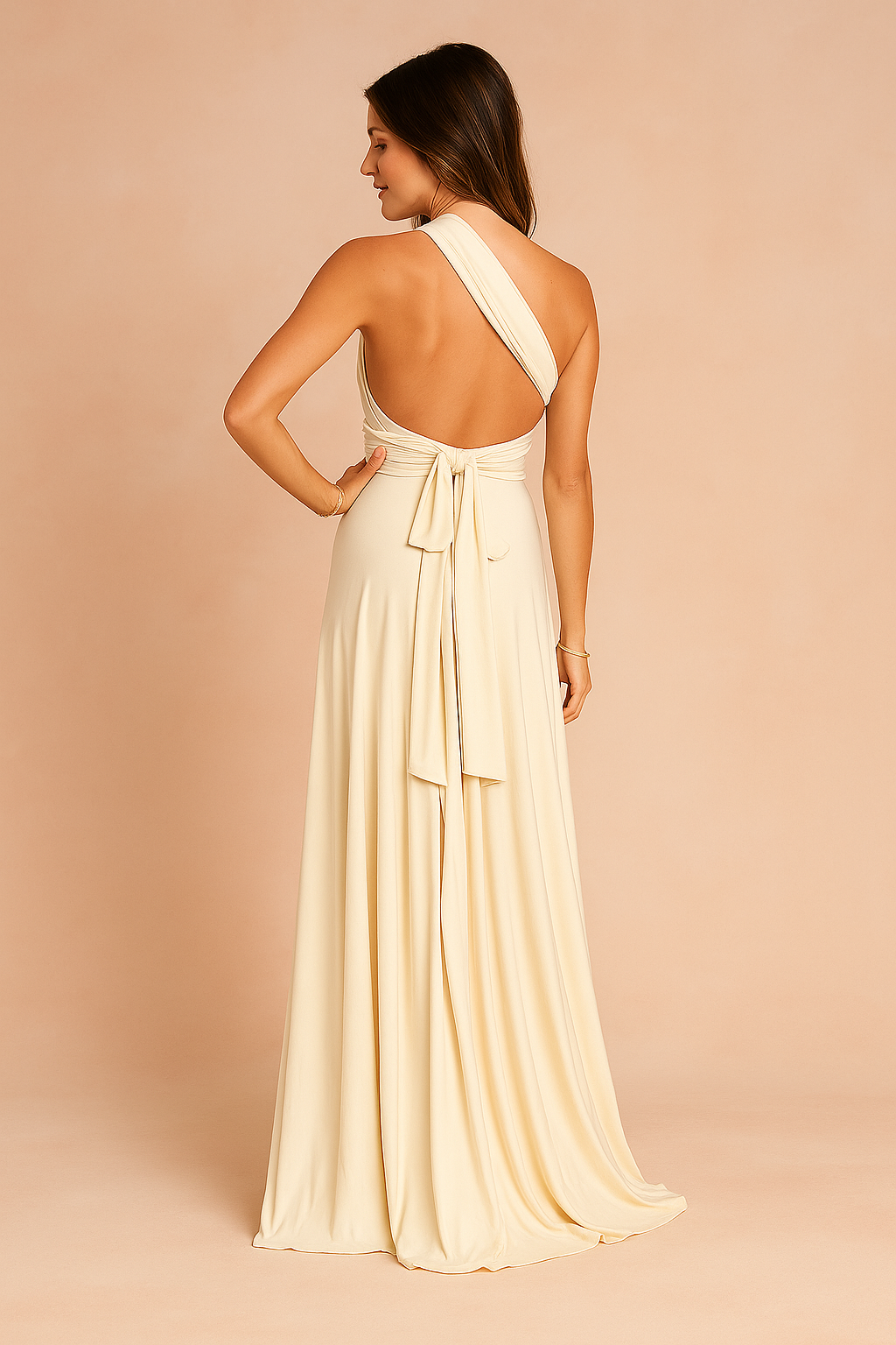 Multiway Convertible Infinity Wrap Dress for Bridesmaids and Events — fabric detail