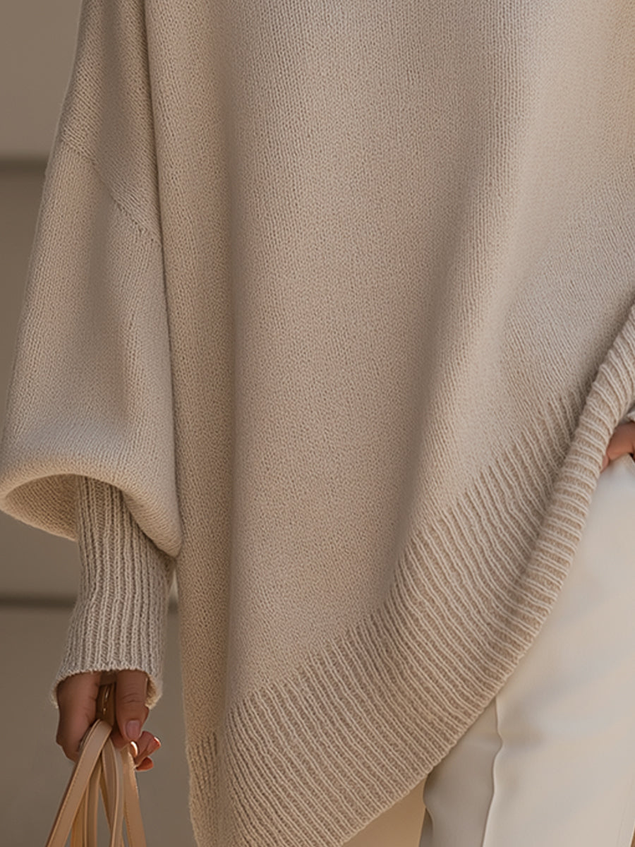 Oversized Relaxed Fit Chunky Knit Crew Neck Jumper Sweater