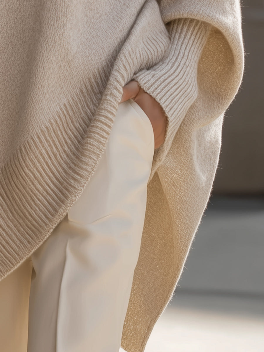 Oversized Relaxed Fit Chunky Knit Crew Neck Jumper Sweater