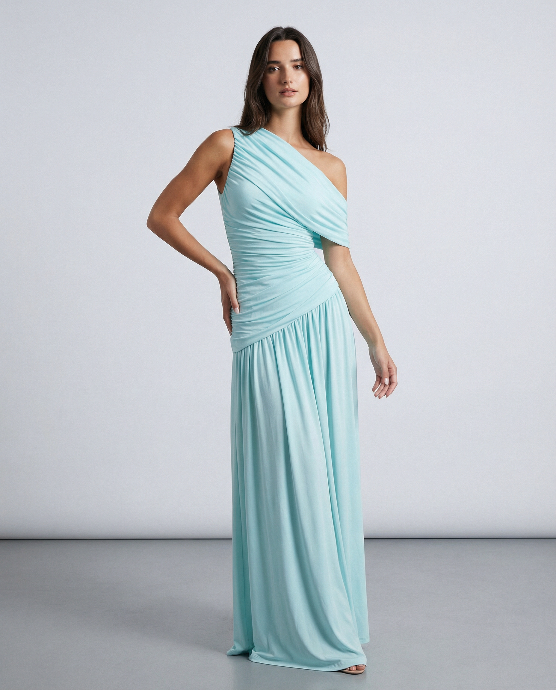 Patchwork Dress – Irregular Hemline for Effortless Summer Style — side view