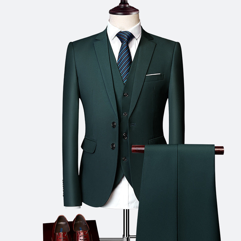 Refined Three-Piece Slim Fit Suit Set for Men — additional view