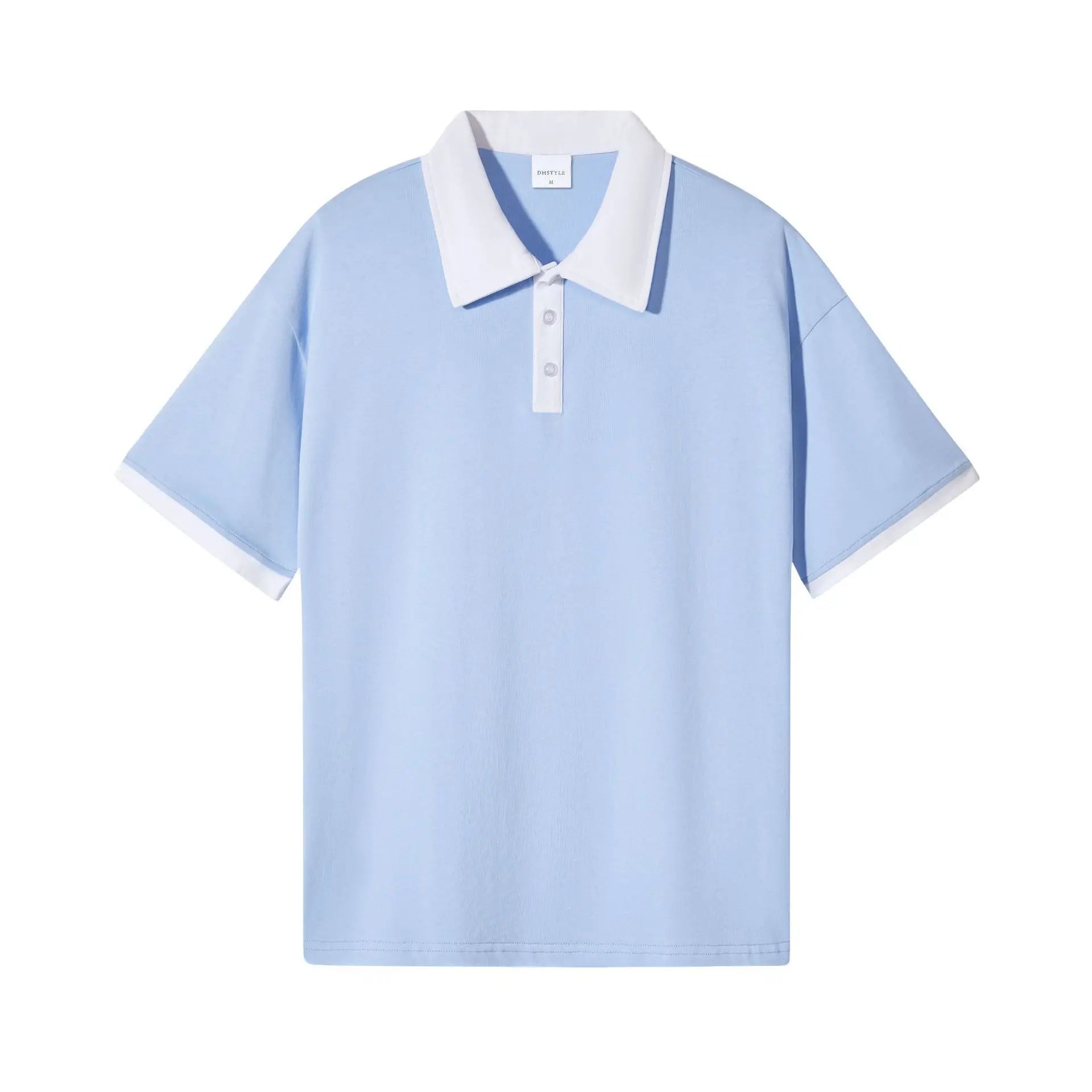 Retro Color Block Polo Shirt – Comfortable Cotton Casual Wear — side view