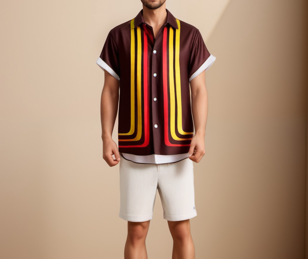 Retro Short Sleeve Casual Summer Shirt
