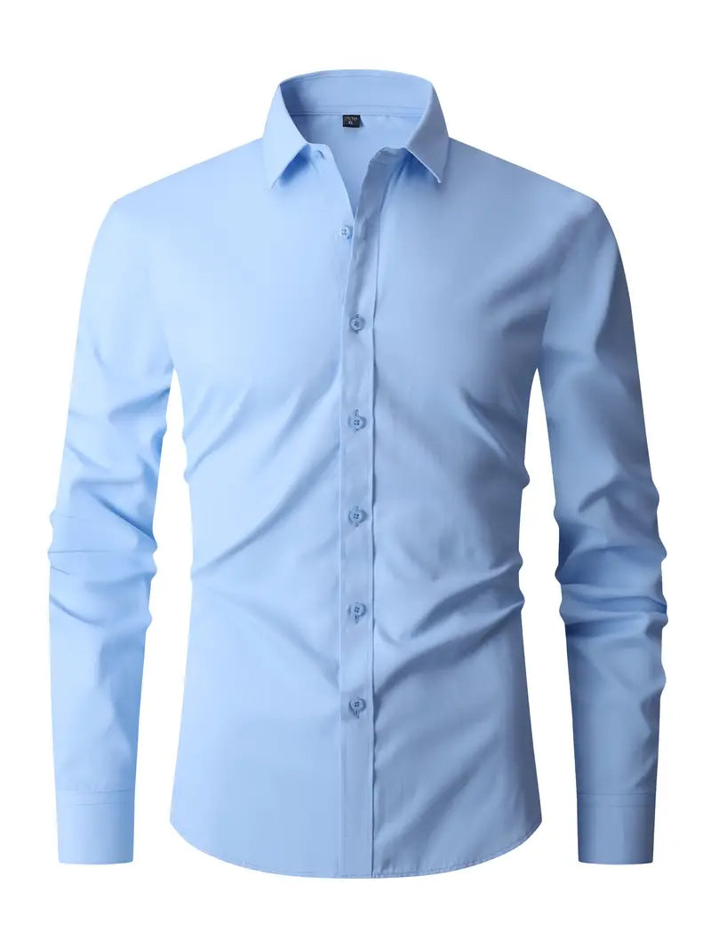 Semi-Formal Long Sleeve Shirt for Men — alternative angle