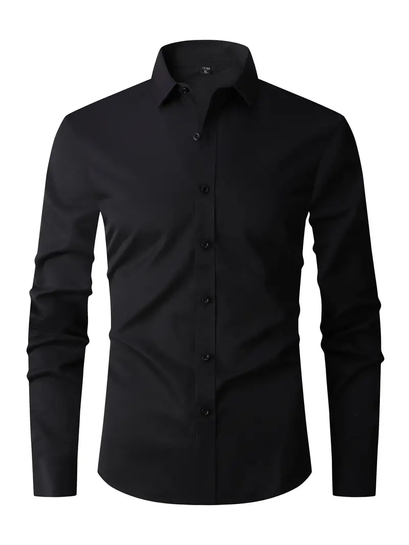 Semi-Formal Long Sleeve Shirt for Men — close-up
