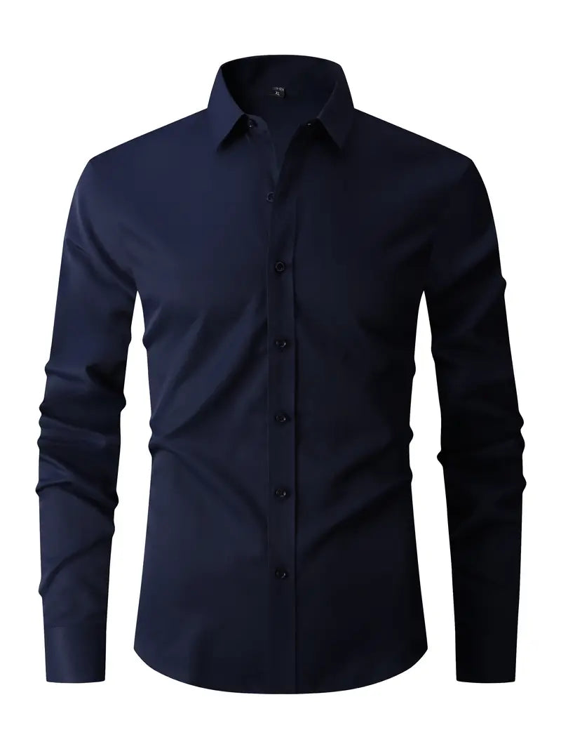 Semi-Formal Long Sleeve Shirt for Men — fabric detail