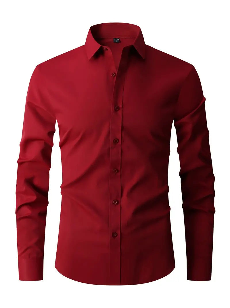 Semi-Formal Long Sleeve Shirt for Men — styling detail