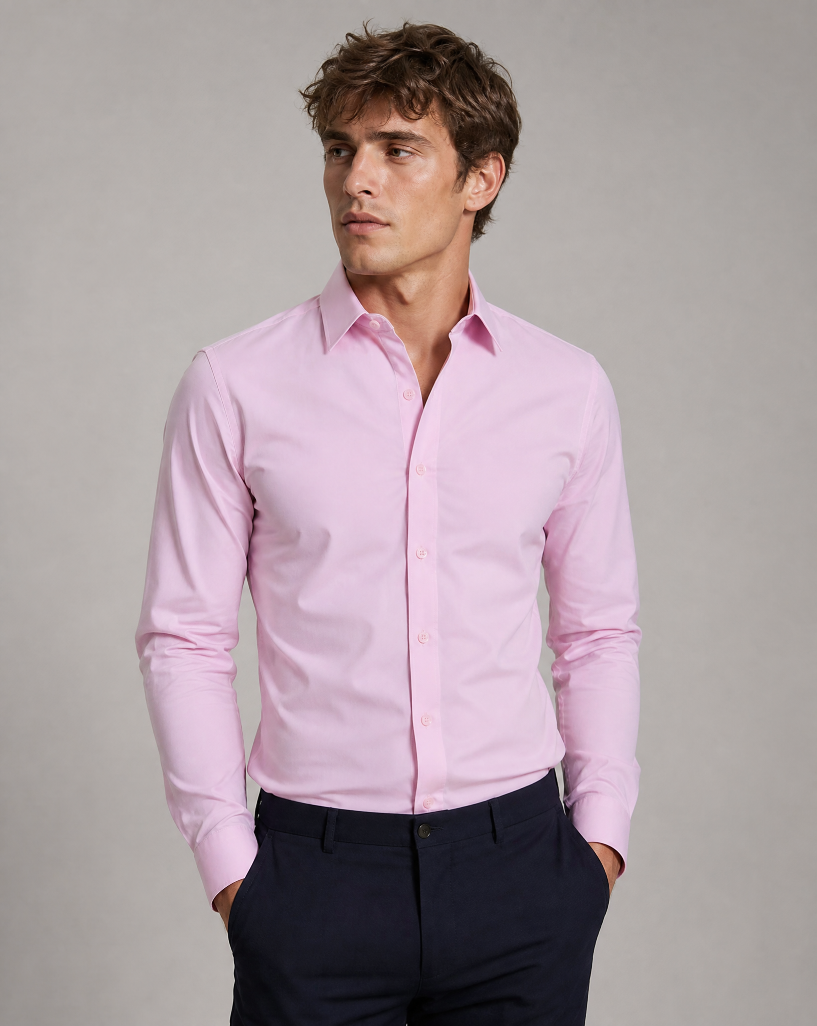 Semi-Formal Long Sleeve Shirt for Men