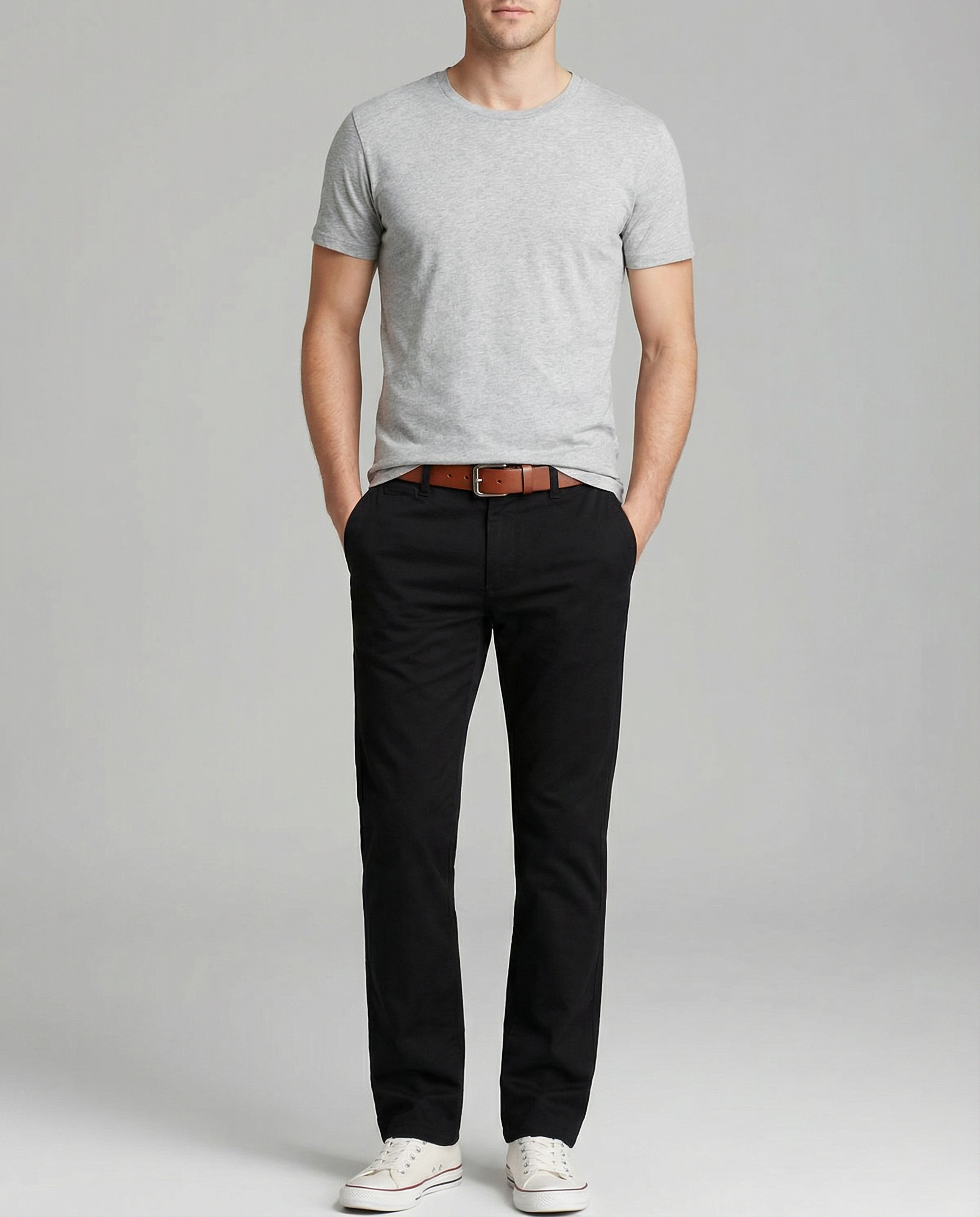 Slim Fit Chino Pants – Casual Cotton Trousers for Effortless Style — back view