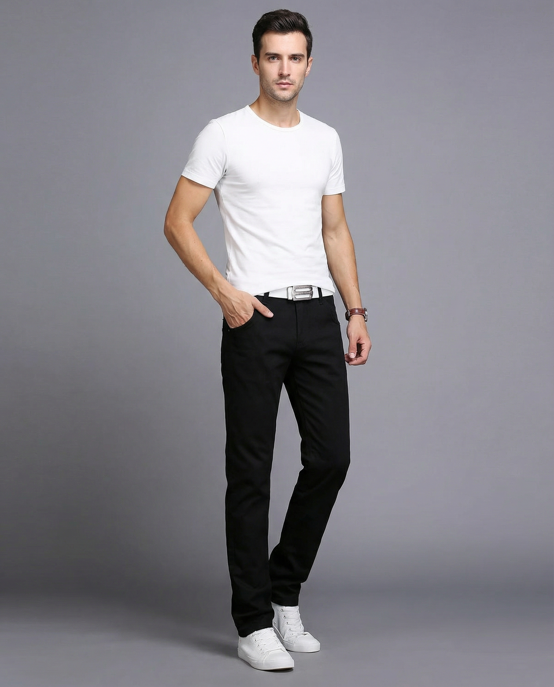Slim Fit Chino Pants – Casual Cotton Trousers for Effortless Style — detail view