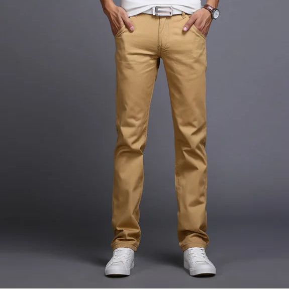 Slim Fit Chino Pants – Casual Cotton Trousers for Effortless Style — fabric detail