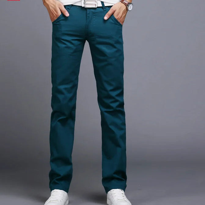 Slim Fit Chino Pants – Casual Cotton Trousers for Effortless Style — front close-up