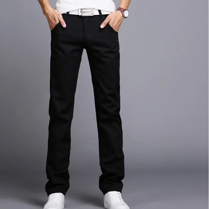 Slim Fit Chino Pants – Casual Cotton Trousers for Effortless Style — model wearing