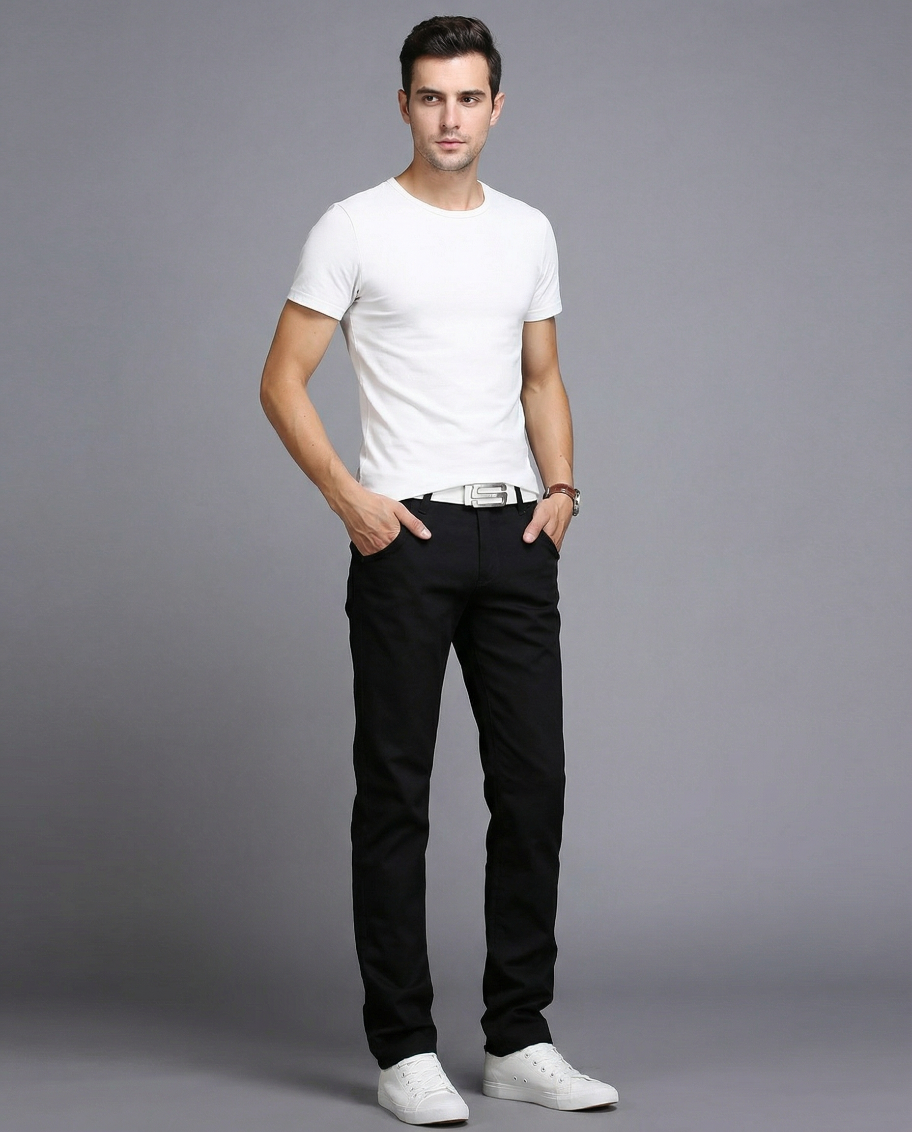 Slim Fit Chino Pants – Casual Cotton Trousers for Effortless Style — side view