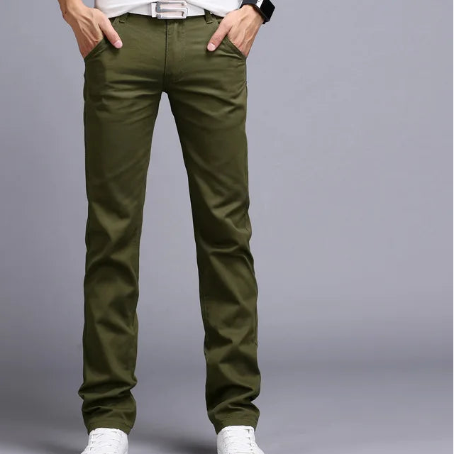 Slim Fit Chino Pants – Casual Cotton Trousers for Effortless Style — styling detail