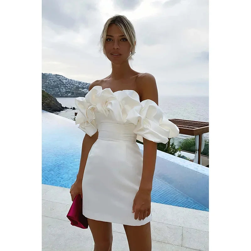 Strapless Dress – Unique Wood Ear Design for Formal and Casual Occasions — detail view