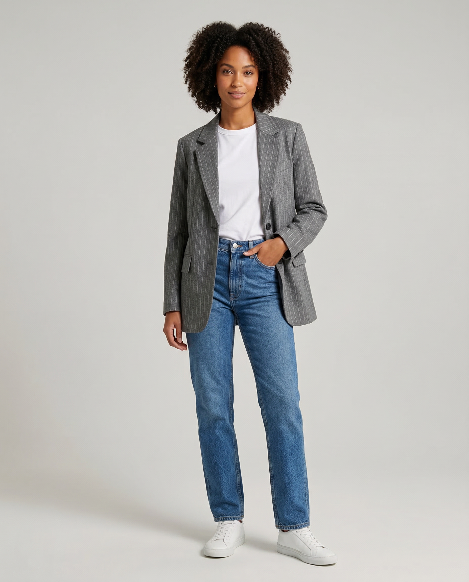 Striped Blazer – Vintage Charm with Practical Pockets