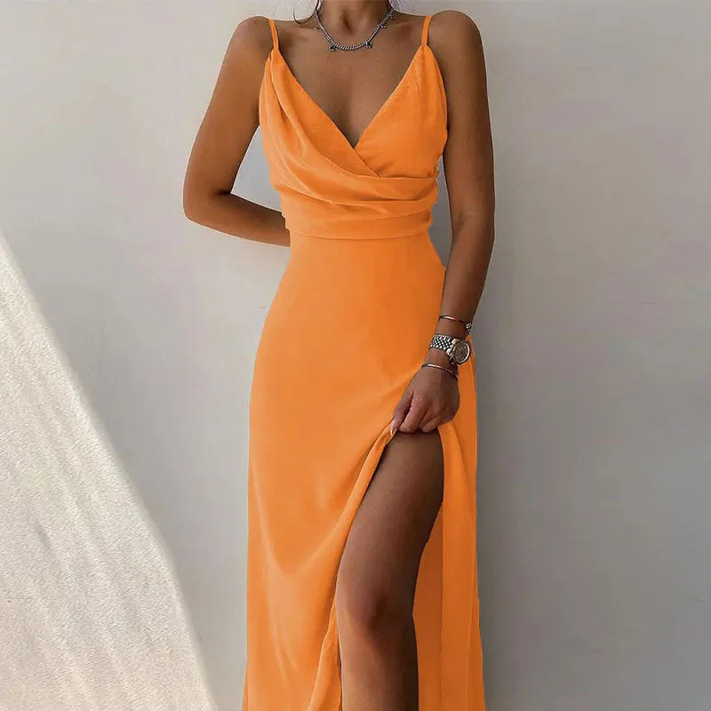 Stunning Midi Dress – Elegant Off-Shoulder Design for Wedding Guests — side view