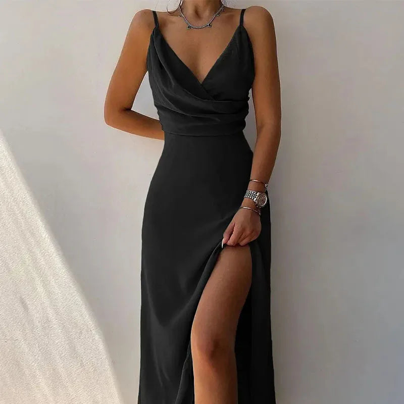 Stunning Midi Dress – Elegant Off-Shoulder Design for Wedding Guests — styling detail