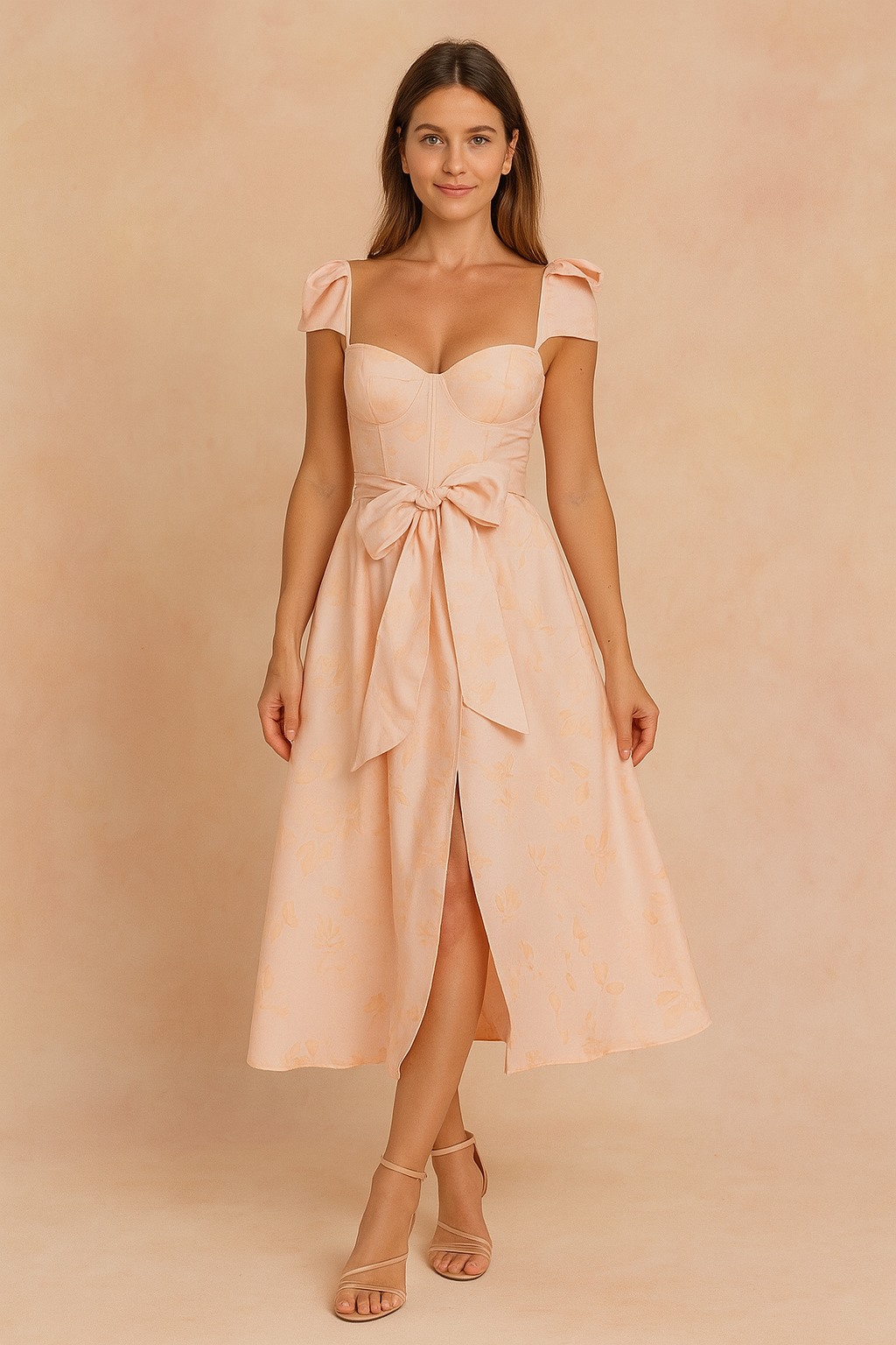 Stylish Sleeveless Long Ruffle Summer Dress | Modern Womens Fashion — back view
