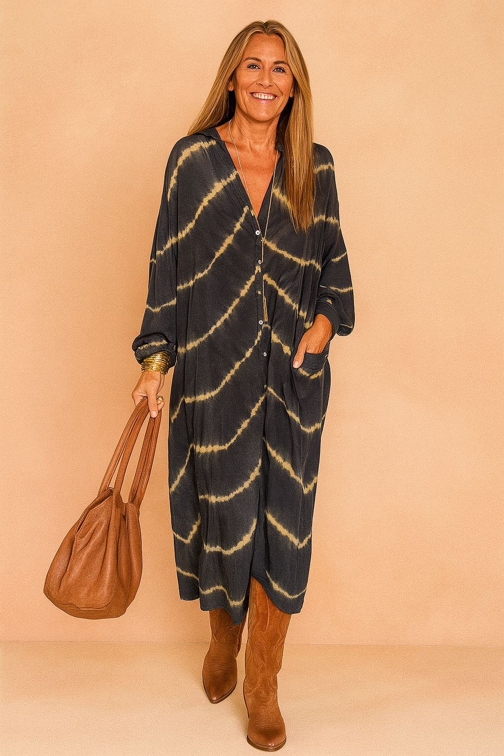 Stylish V-Neck Floral Print Maxi Dress | Modern Womens Fashion