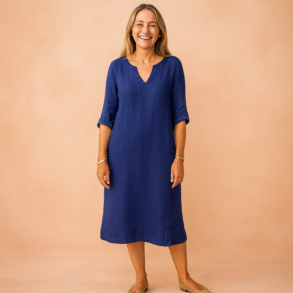 Stylish V-Neck Sleeveless Midi Dress | Modern Womens Fashion — alternative angle