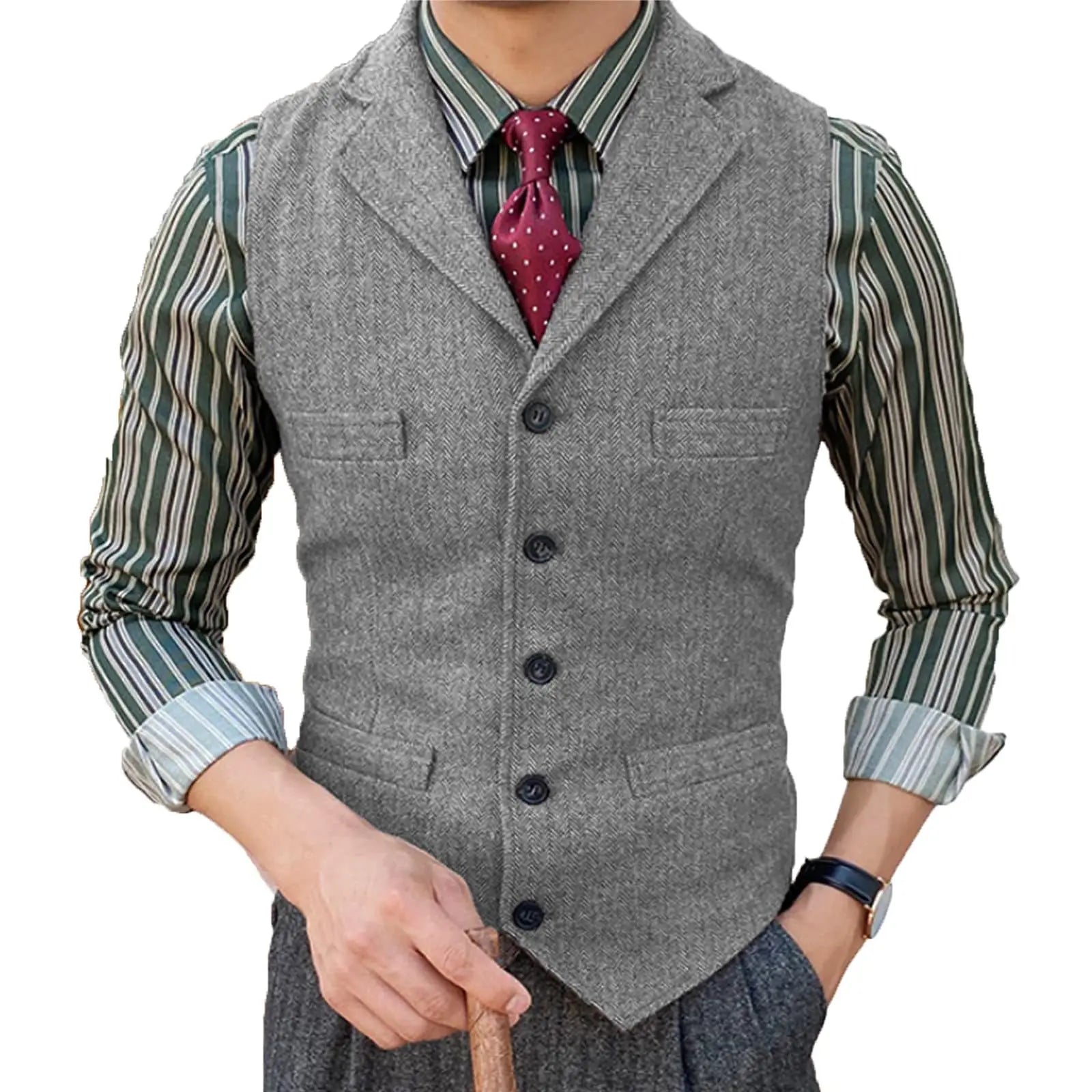 Suit Vest – Elegant Wool Design For Formal & Casual Occasions — side view