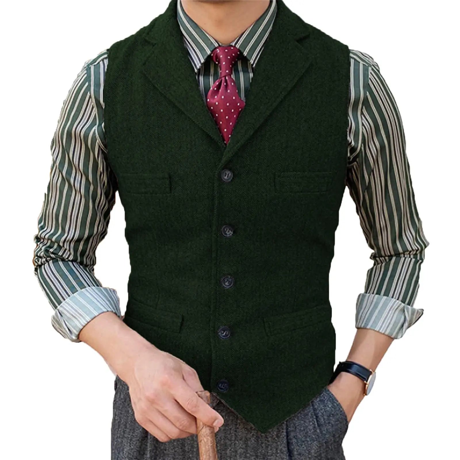 Suit Vest – Elegant Wool Design For Formal & Casual Occasions — styling detail