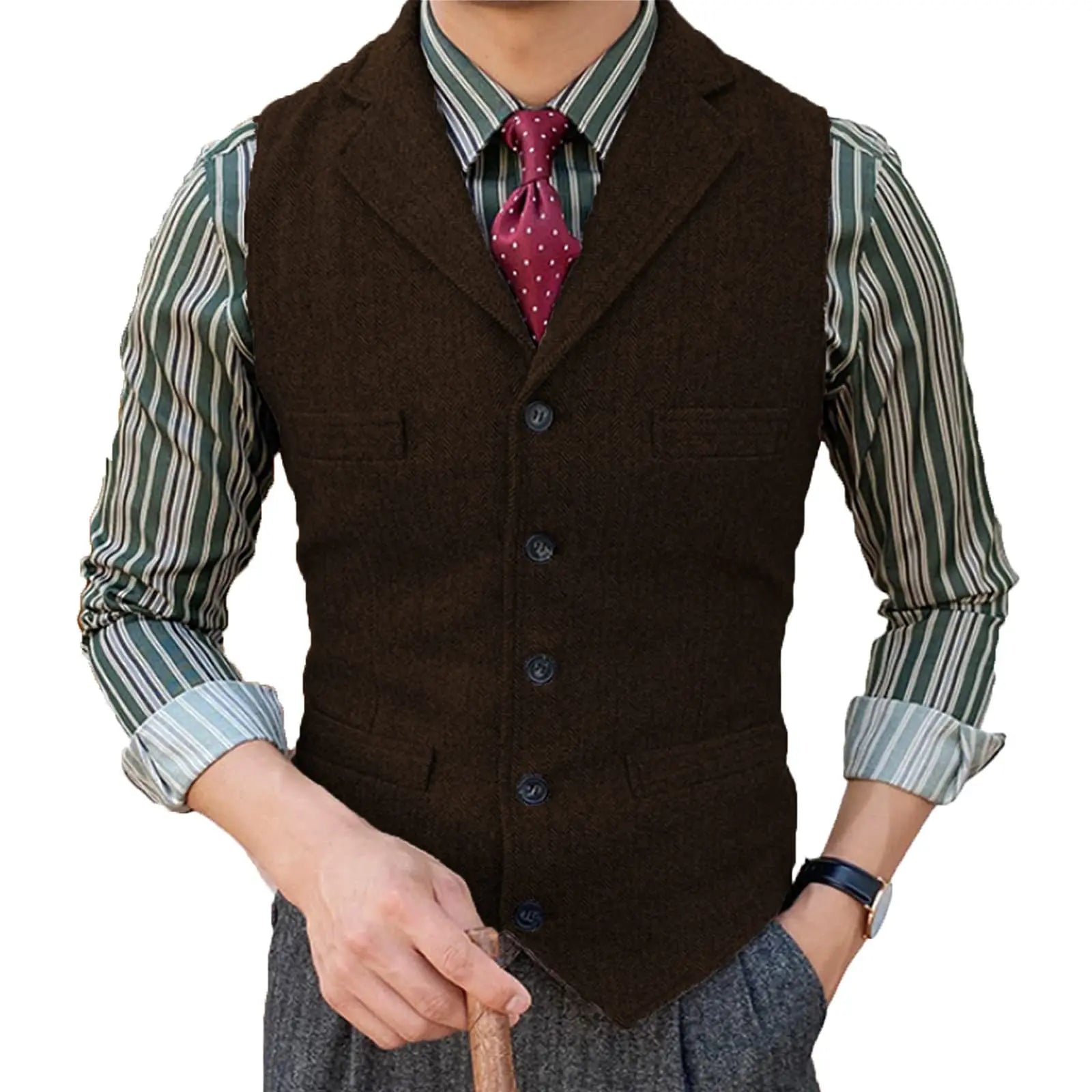 Suit Vest – Elegant Wool Design For Formal & Casual Occasions — styling shot