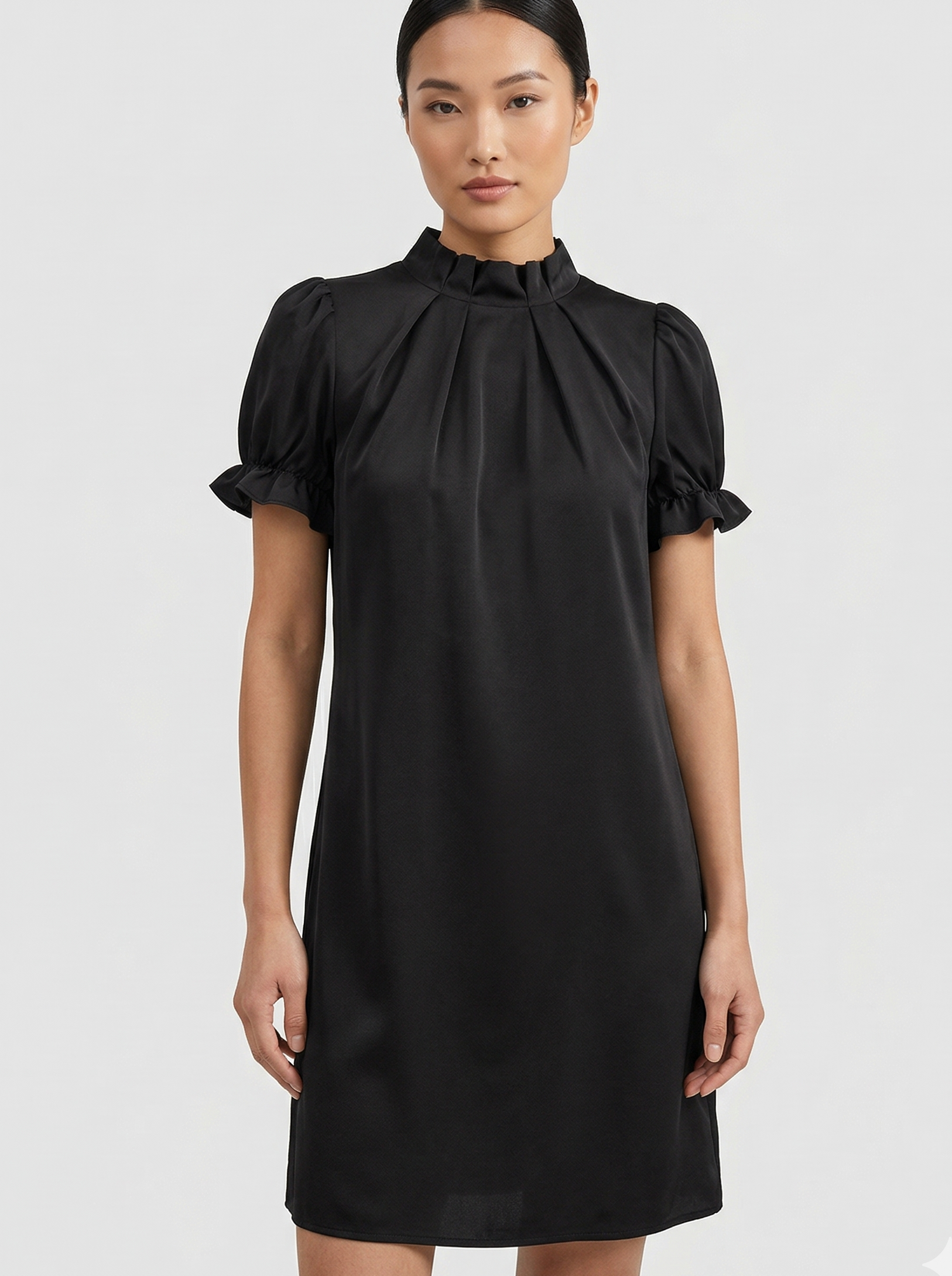 Summer Shirred Mini Dress – Stylish Bubble Sleeve Design for Warm-Weather Outings