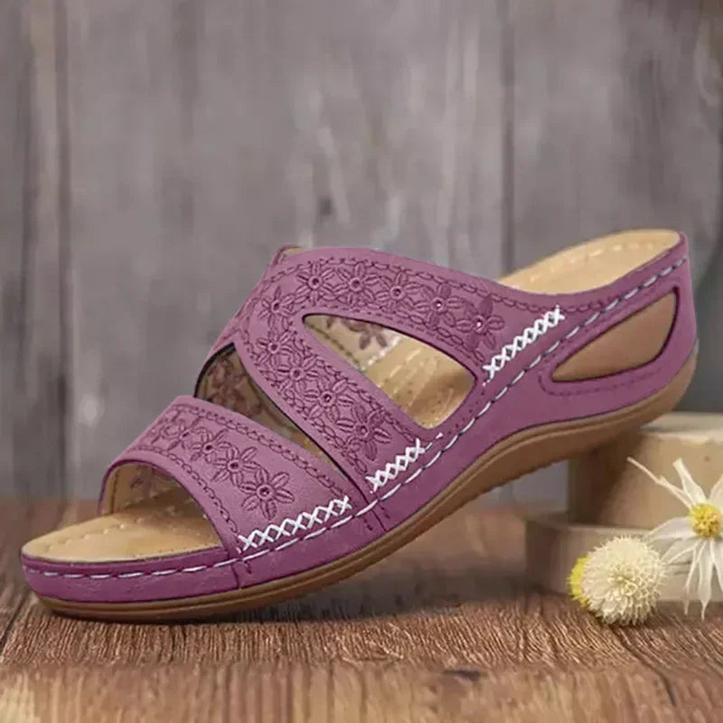 Summer Wedge Sandals – Comfortable Open Toe Design For All-Day Wear — back view
