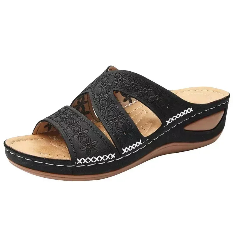 Summer Wedge Sandals – Comfortable Open Toe Design For All-Day Wear — close-up