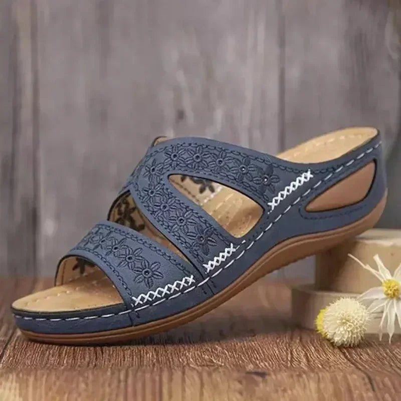 Summer Wedge Sandals – Comfortable Open Toe Design For All-Day Wear — detail view