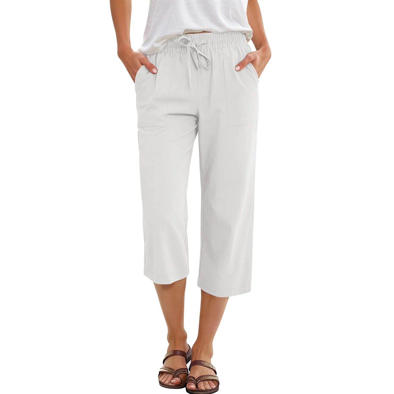 Summer Wide Leg Pants – Lightweight High Waist Casual Comfort — side view