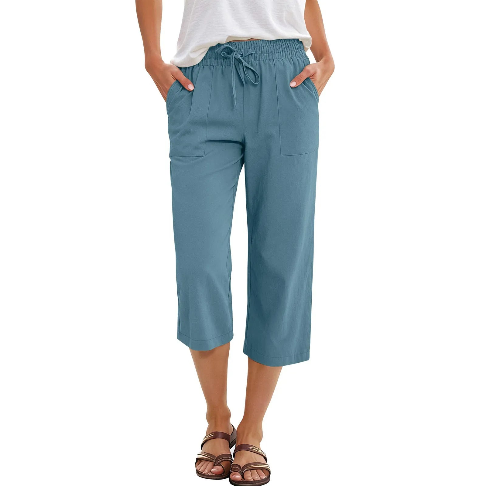 Summer Wide Leg Pants – Lightweight High Waist Casual Comfort