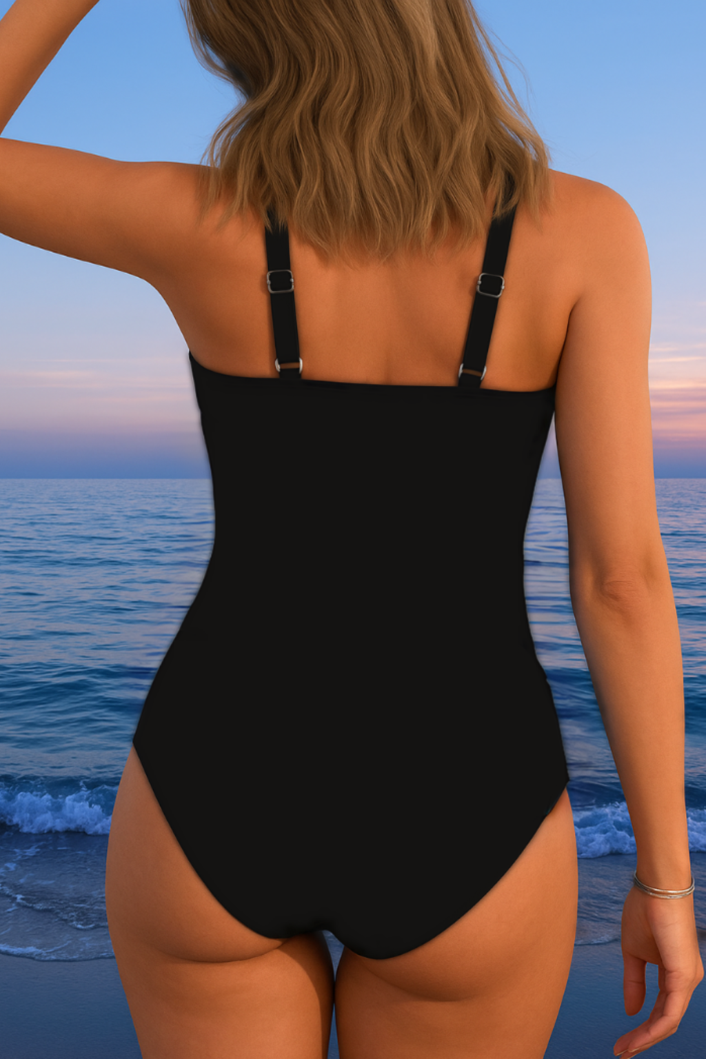 Surplice Wrap Tummy Control One-Piece Swimsuit for Women