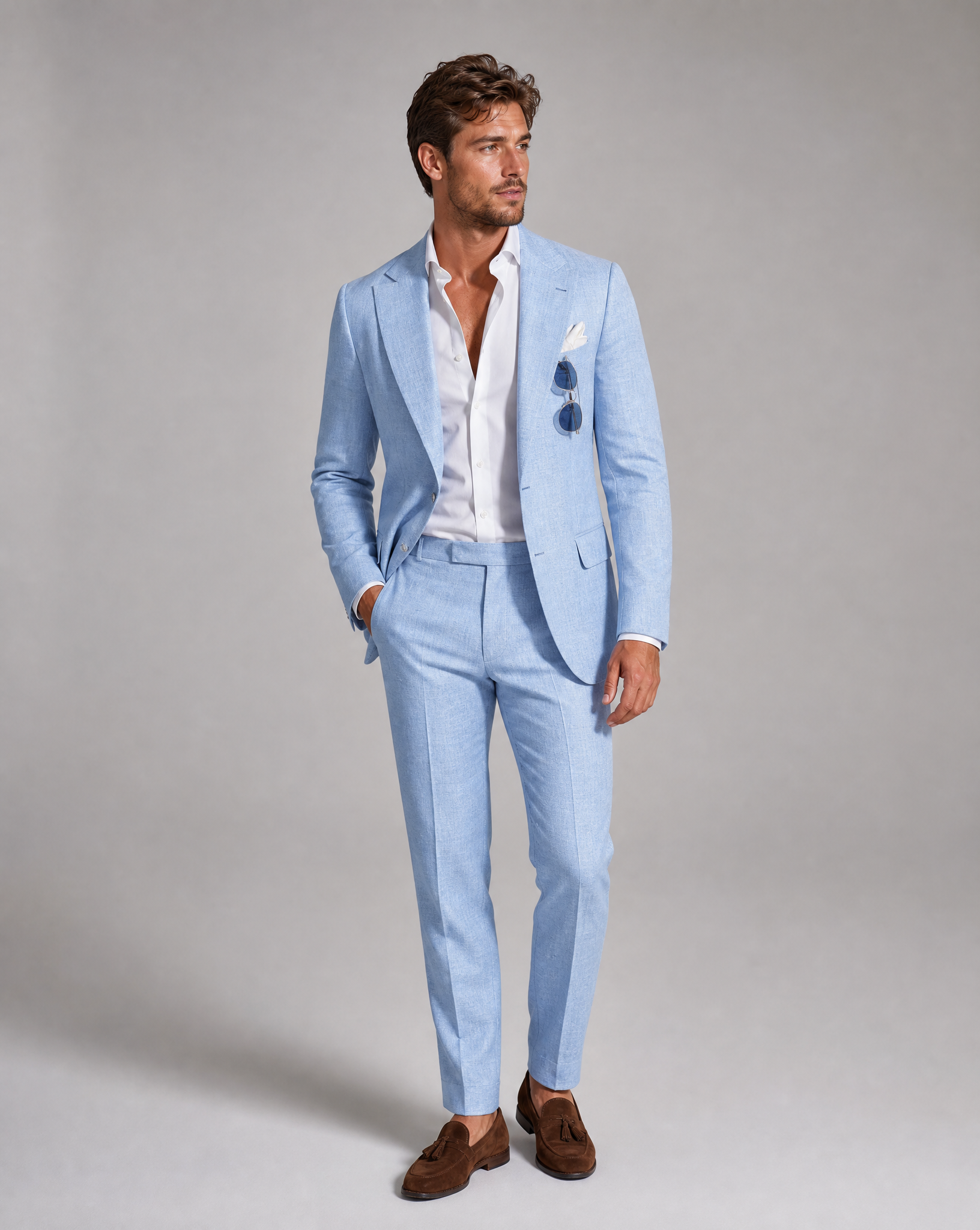 Tailored Slim Fit Two-Piece Wedding Suit for Men