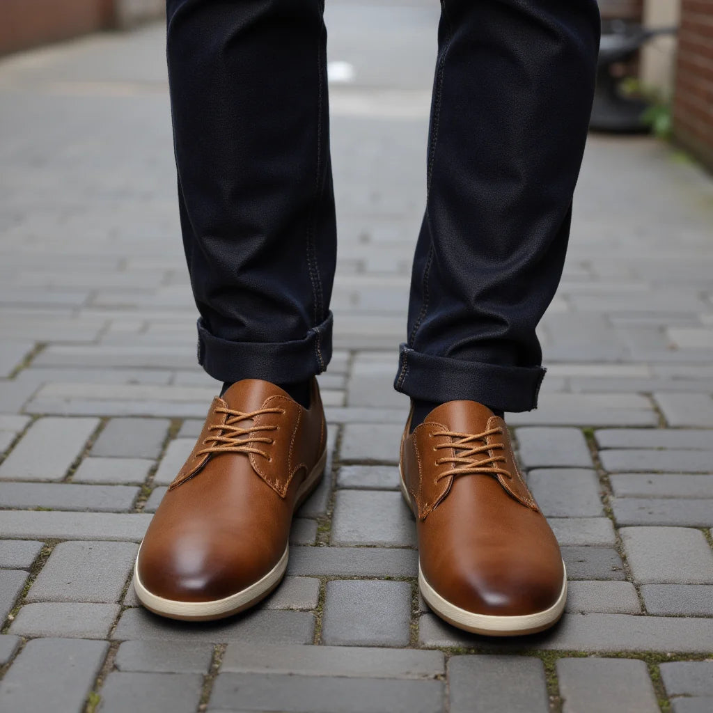 Urban Leather Trainers – Stylish Comfort for Everyday Use — back view