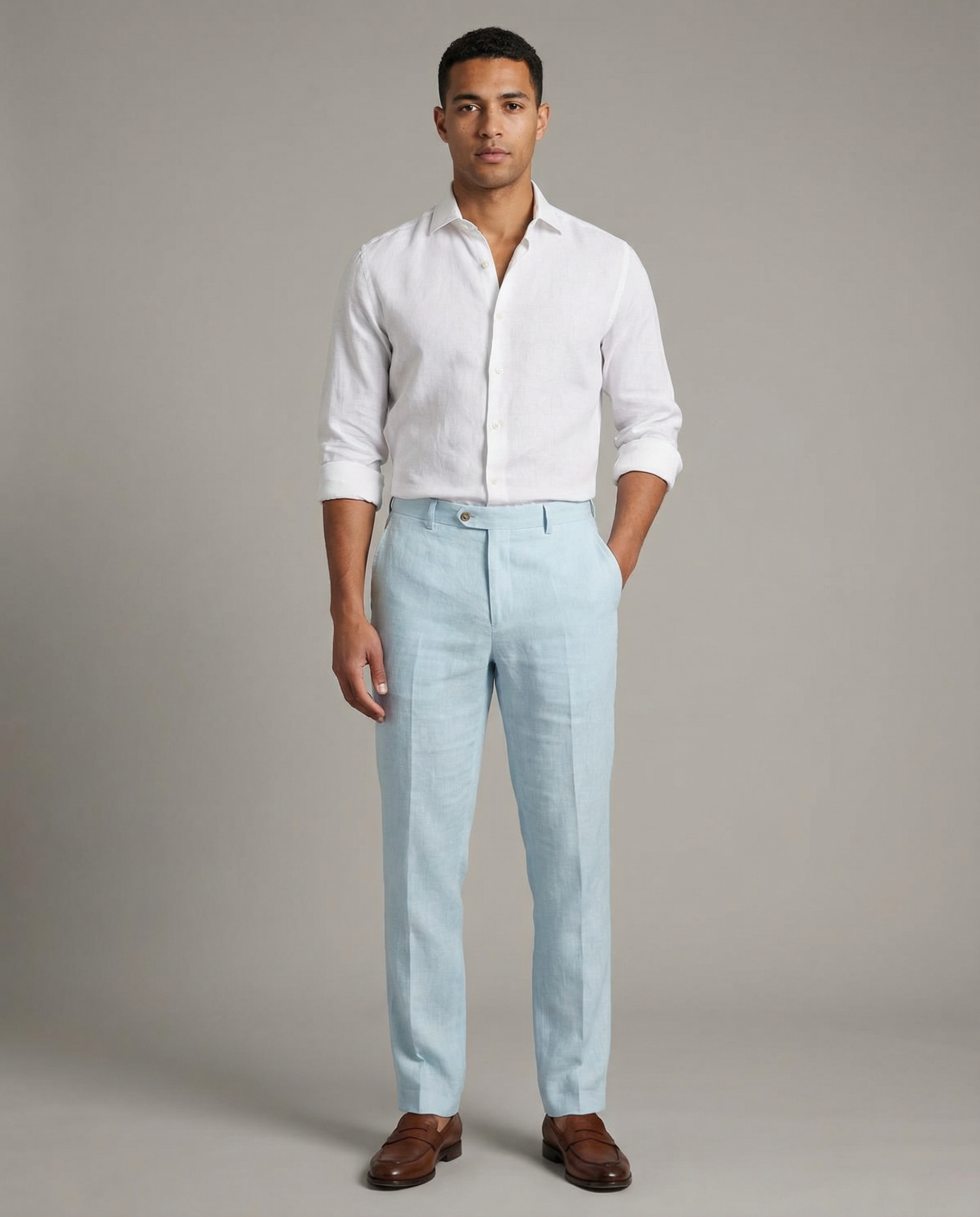 Urban Linen Trousers – Stylish Plus Size Casual Wear — side view