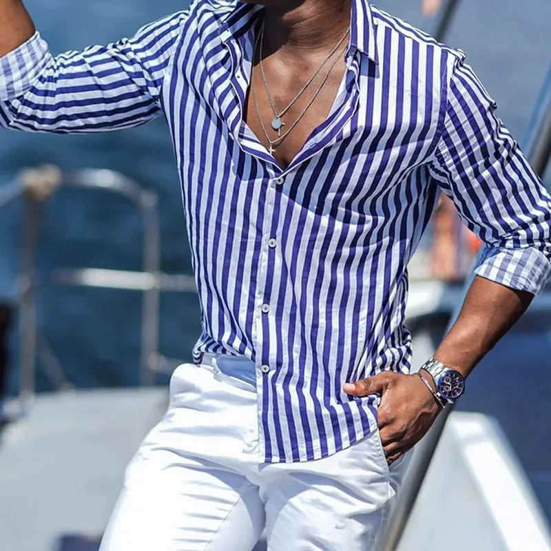 Urban Shirt – Casual Long-Sleeve Design for Effortless Style — model wearing
