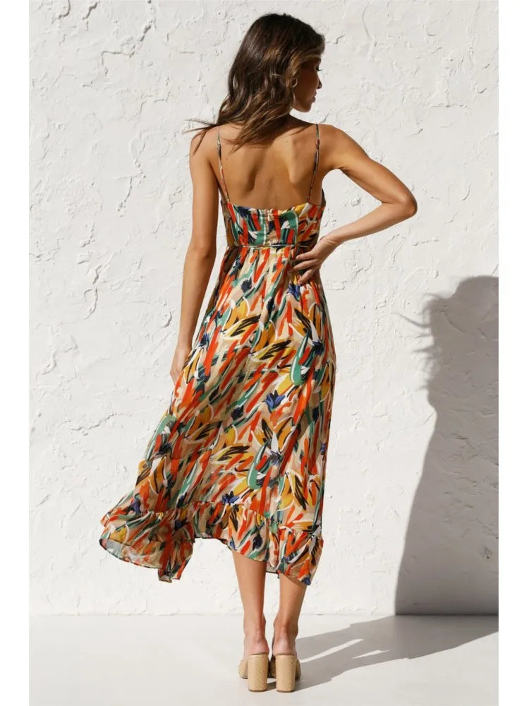 V-Neck Sleeveless Bodycon Midi Cocktail Dress for Special Events — alternative angle