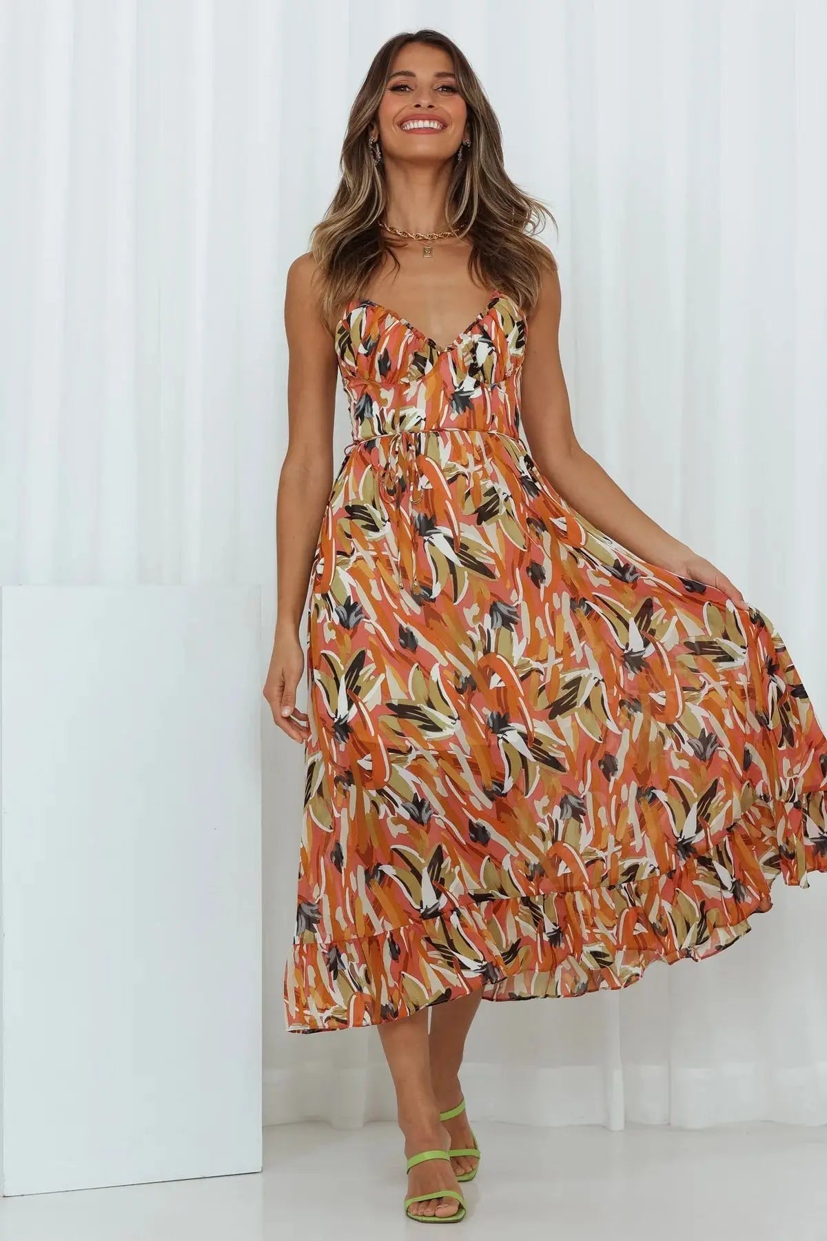 V-Neck Sleeveless Bodycon Midi Cocktail Dress for Special Events — back view