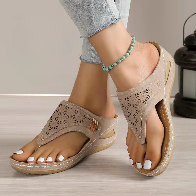 Wedge Sandals – Comfortable Non-Slip Platform for Stylish Summer Outings — back view
