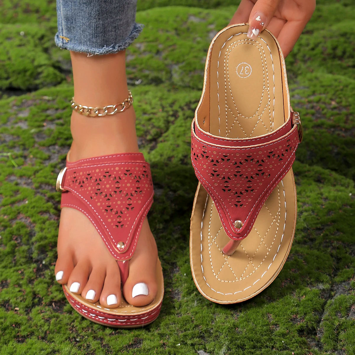 Wedge Sandals – Comfortable Non-Slip Platform for Stylish Summer Outings — fit overview