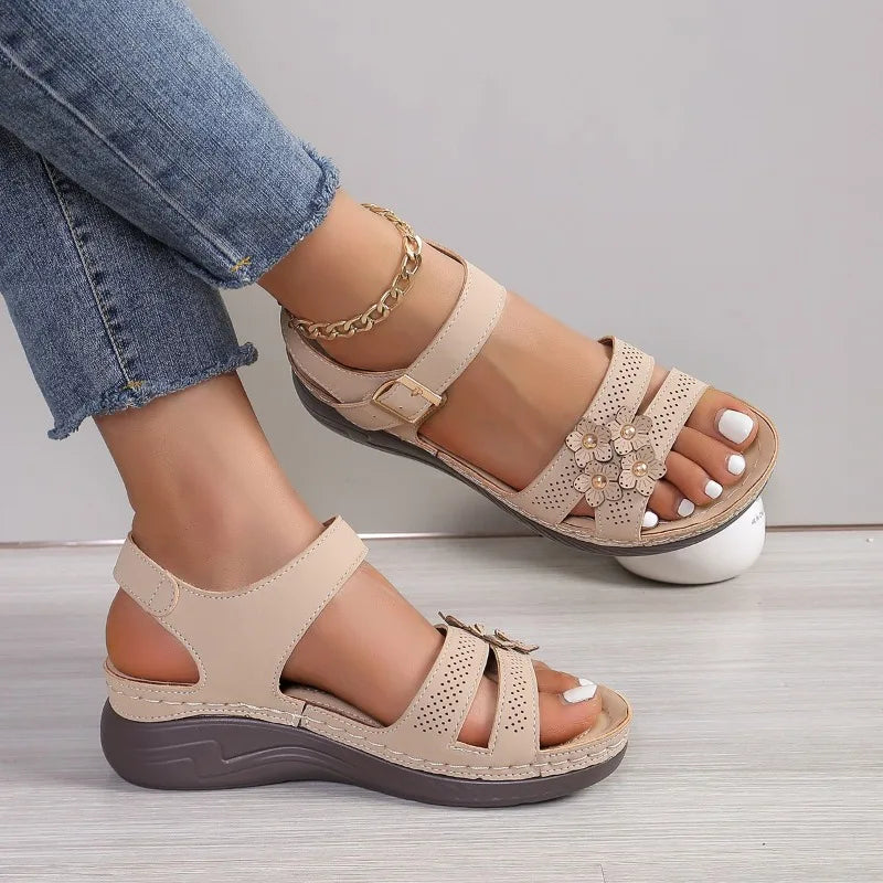 Wedge Sandals – Comfortable Wide-Toe Design for Casual Outdoor Wear — detail view