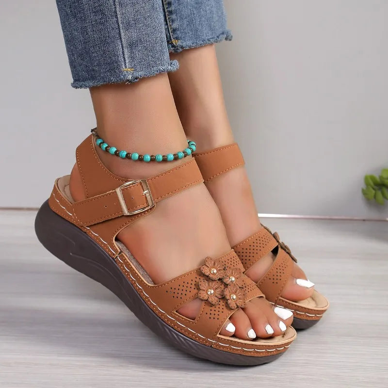 Wedge Sandals – Comfortable Wide-Toe Design for Casual Outdoor Wear — side view