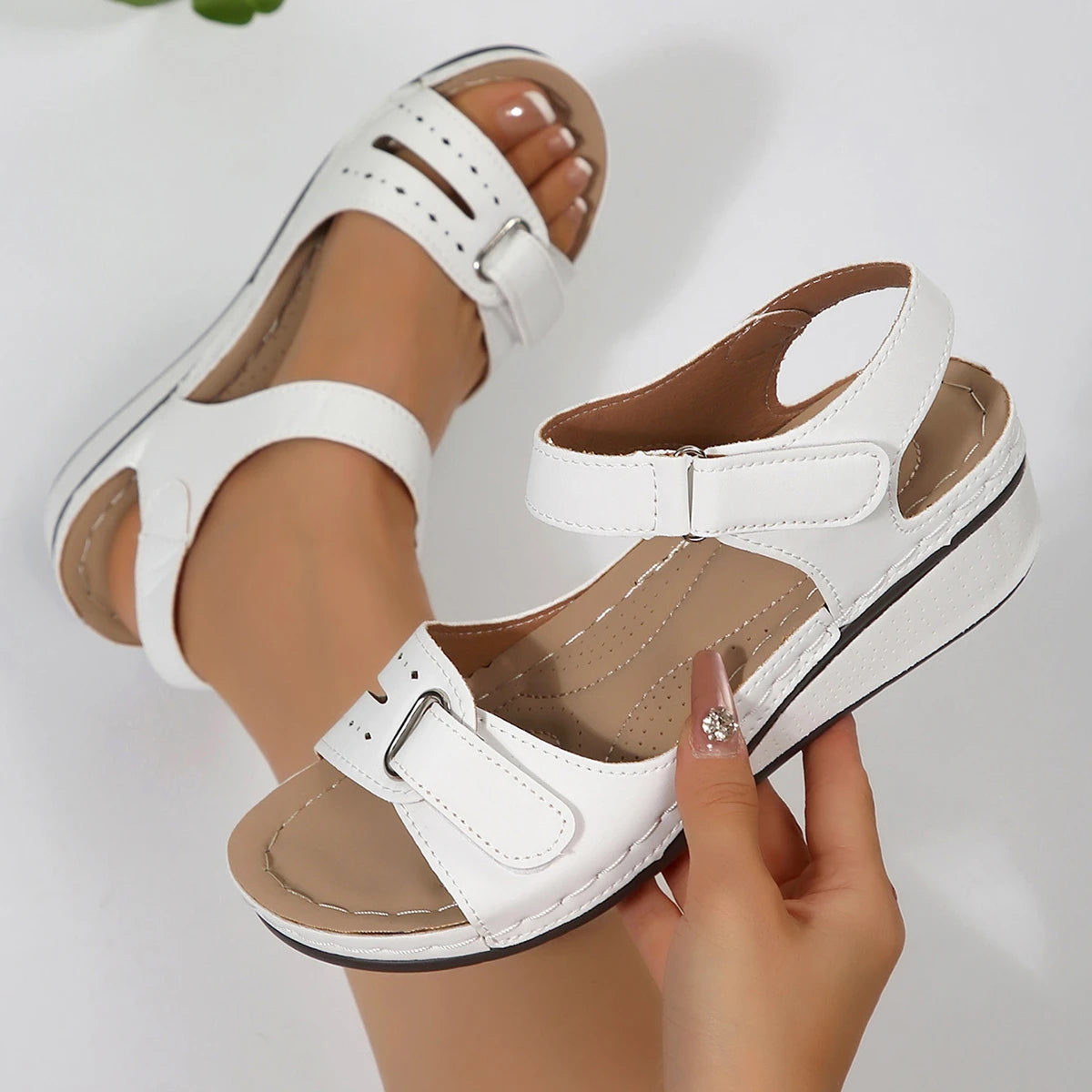 Wedge Sandals for Women – Comfortable Open Toe Design for All-Day Summer Wear — styling detail