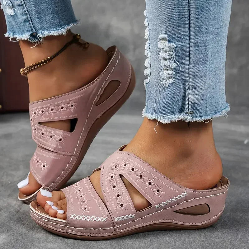Wedge Sandals for Women – Stylish Open Toe Comfort Footwear — detail view