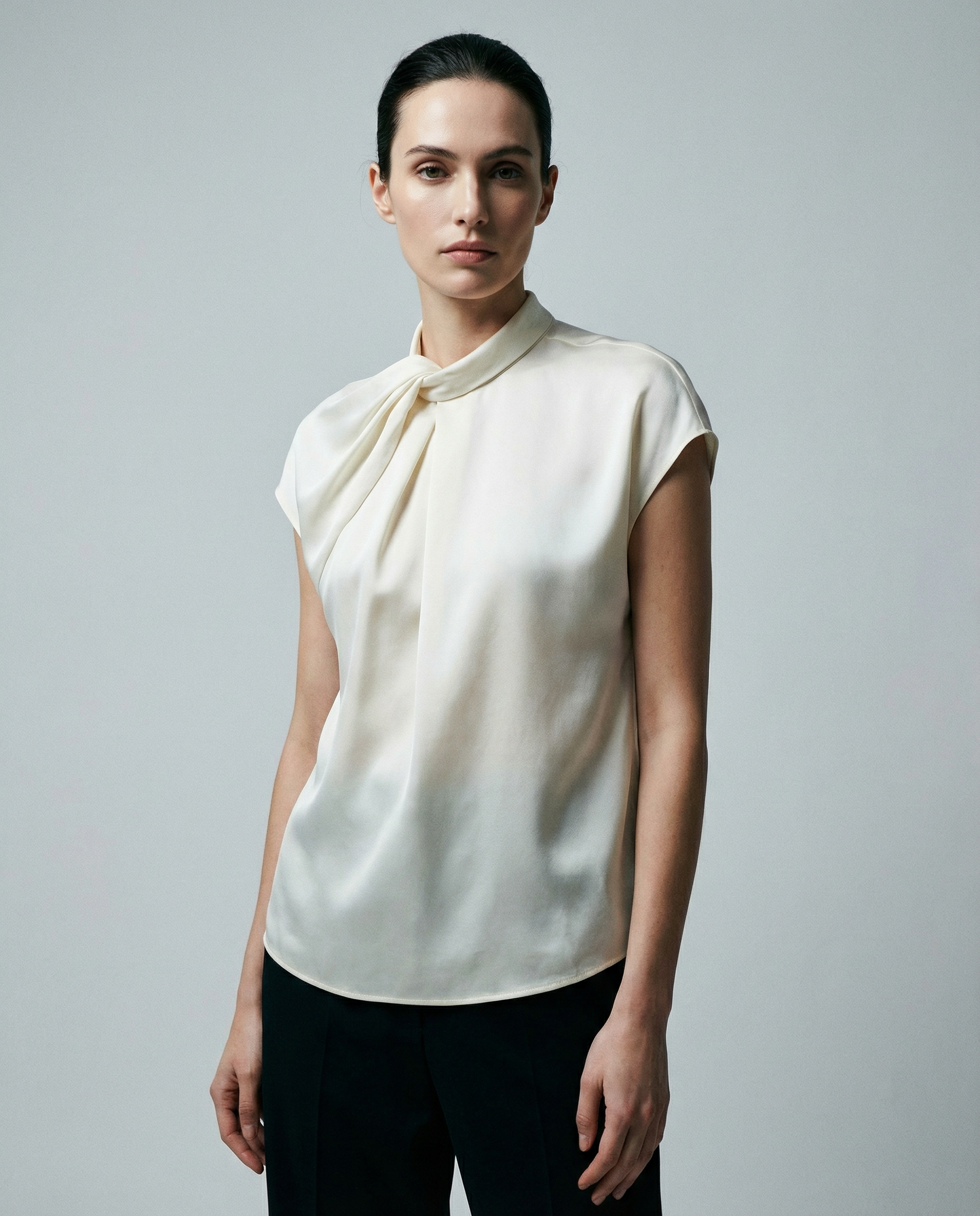 Women's Blouse – Elegant High-Neck Design for Sophisticated Occasions — side view