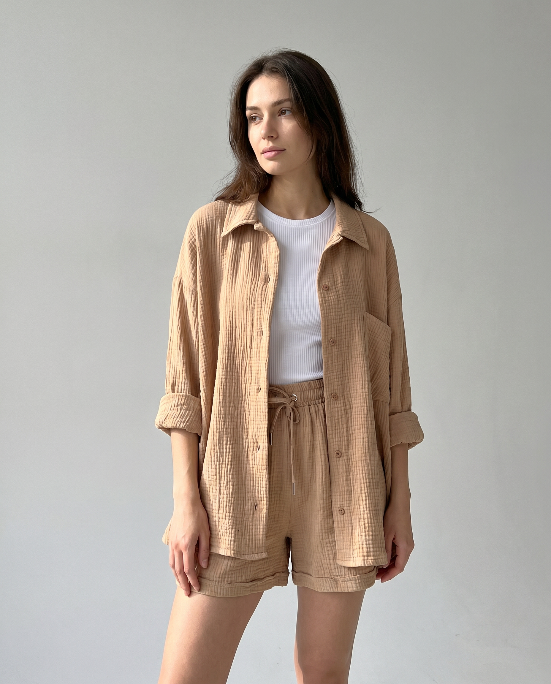 Women's Chic Casual Summer Two-Piece Lounge Set — back view